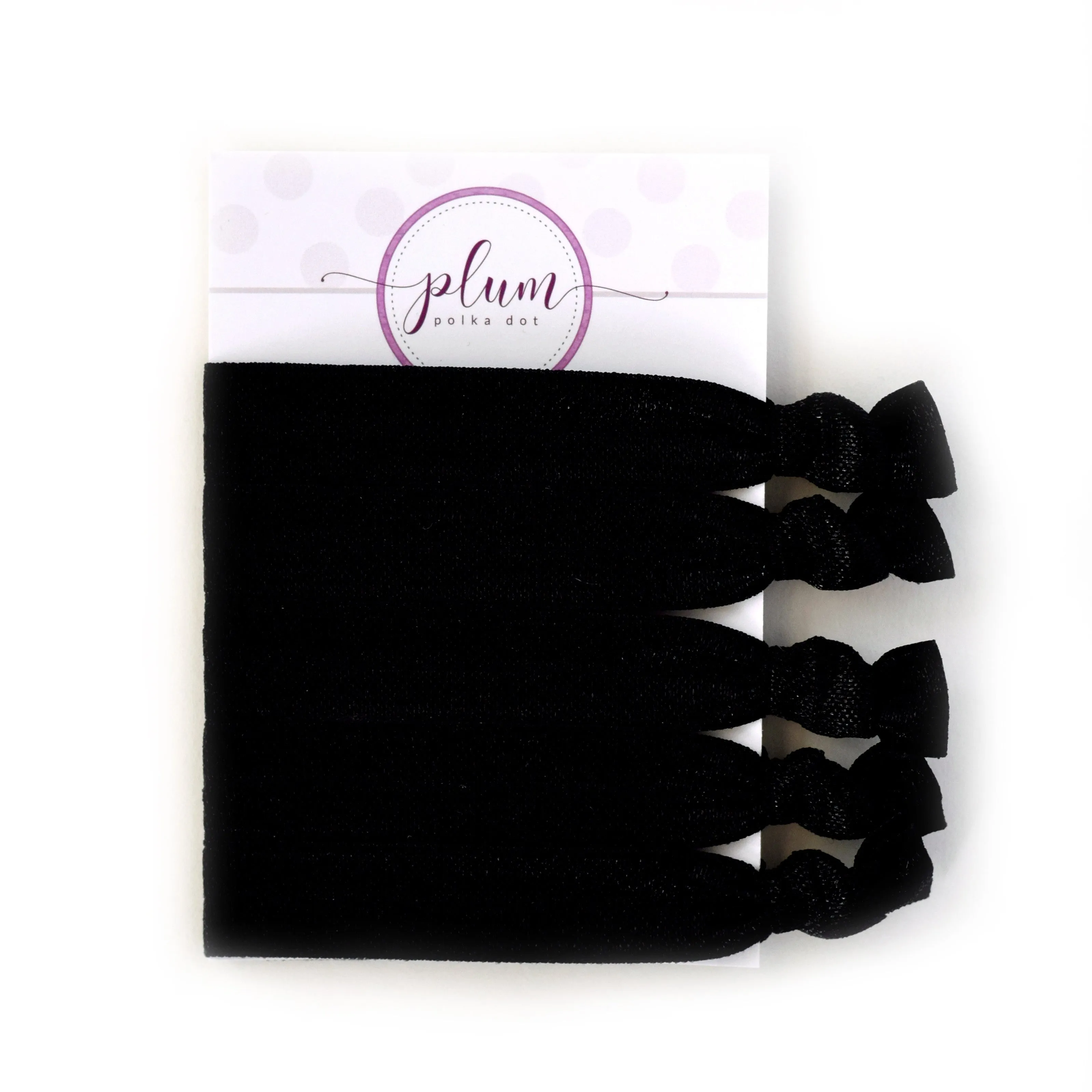 Black Hair Ties - Set of 5