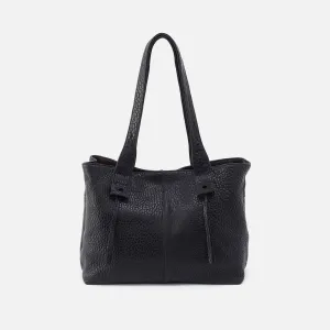 Bonita Tote in Bubble Pebbled Leather - Black