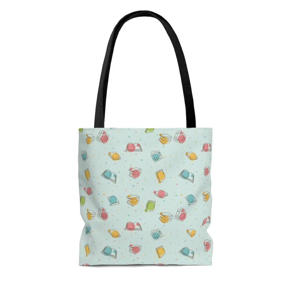 Bookish Pattern Tote Bag