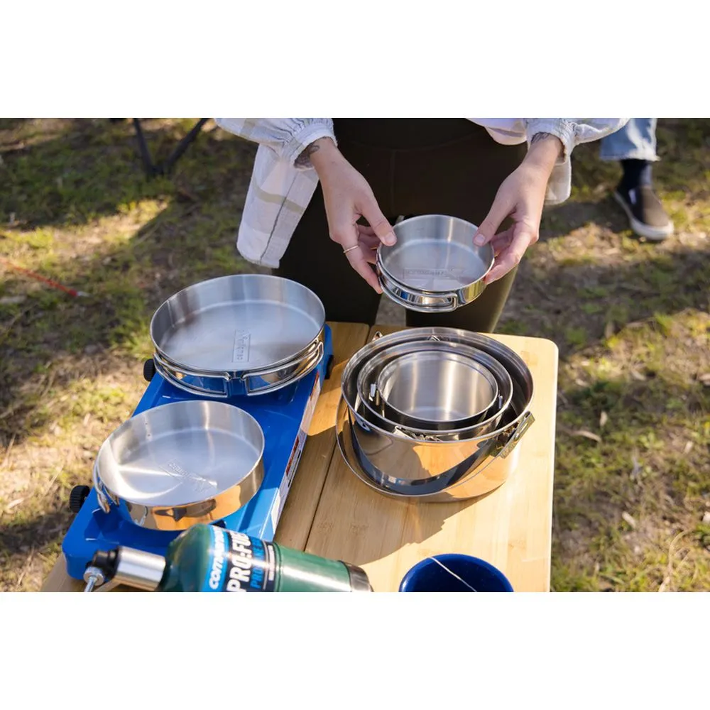 Campfire Stainless Steel 6 Piece Camp Pot Set