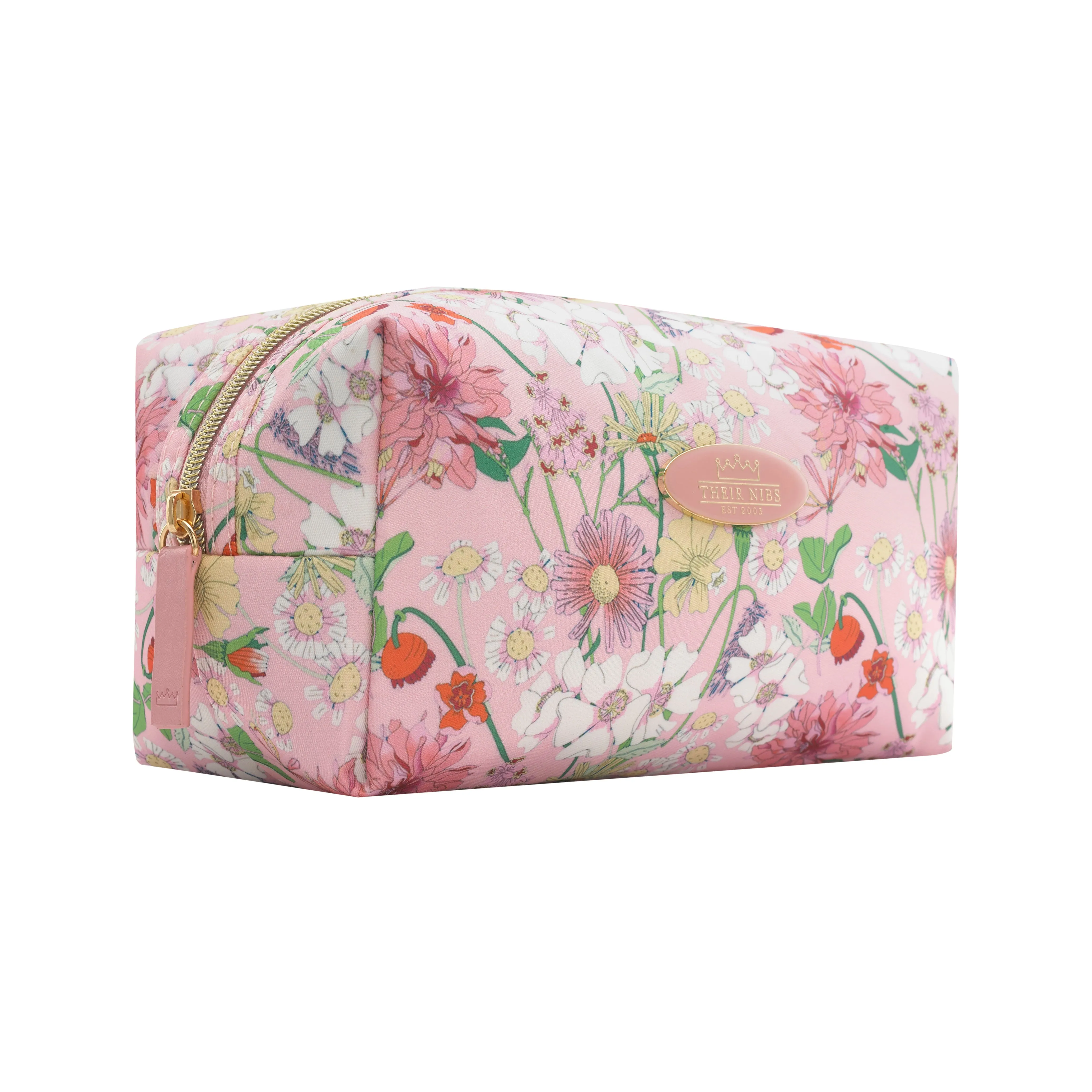 Cosmetic Bag Pink Vintage Floral