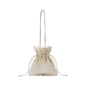 Crinkle Shoulder Bag_Ivory