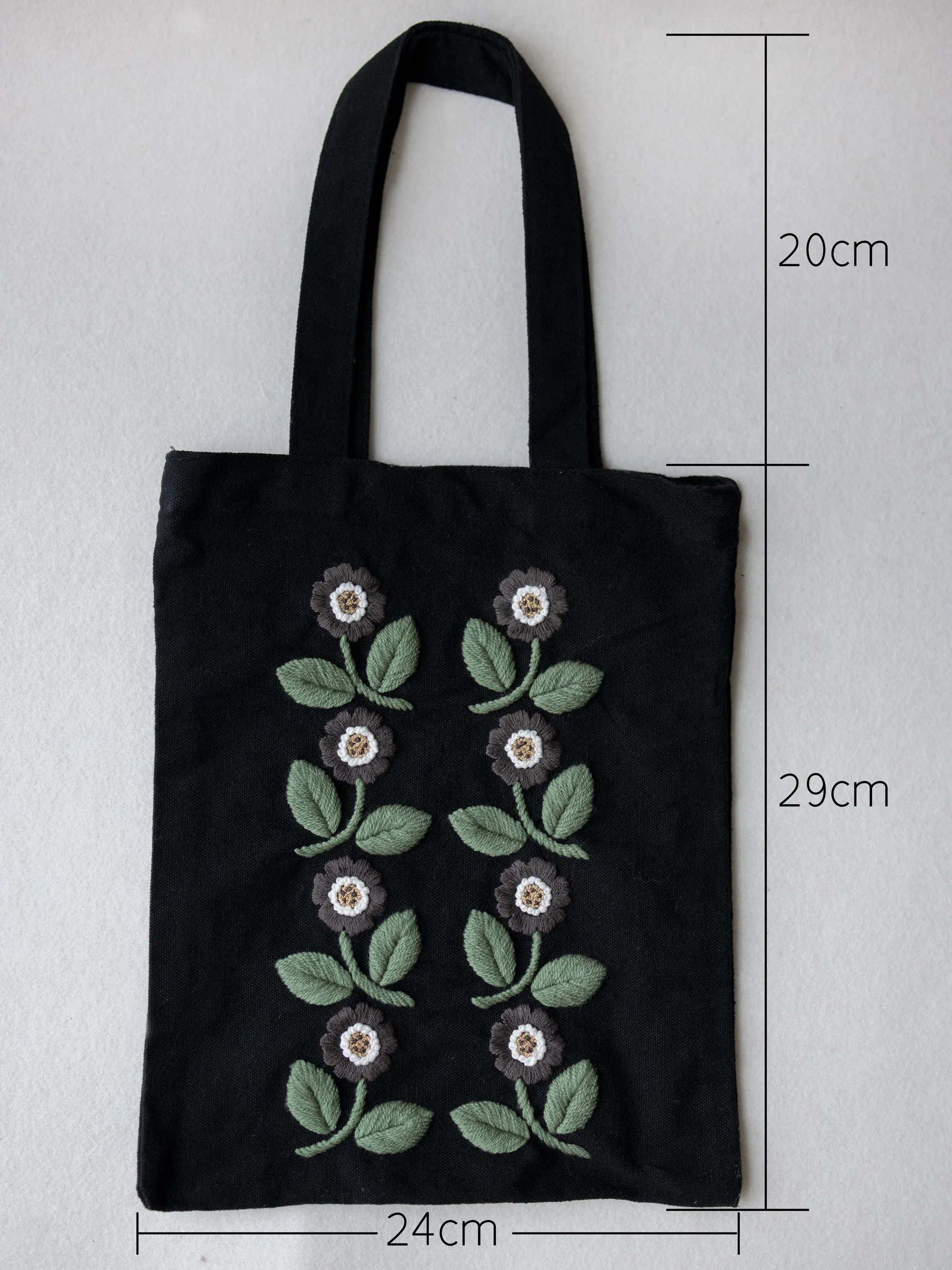 Custom Floral Embroidery Tote Bag, Perfect Unique Handmade Gift for Her