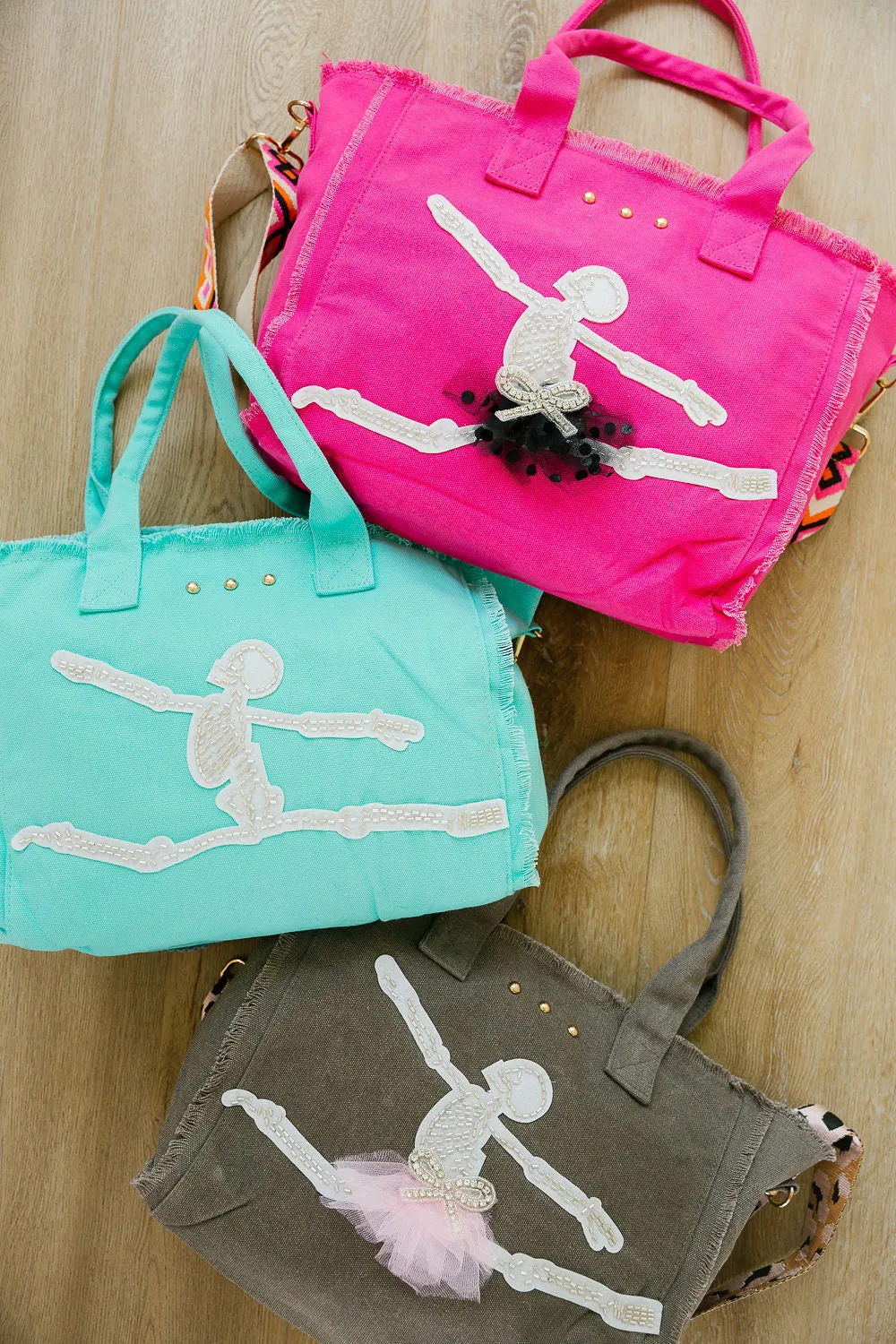 DANCING SKELETON TOTE BAGS