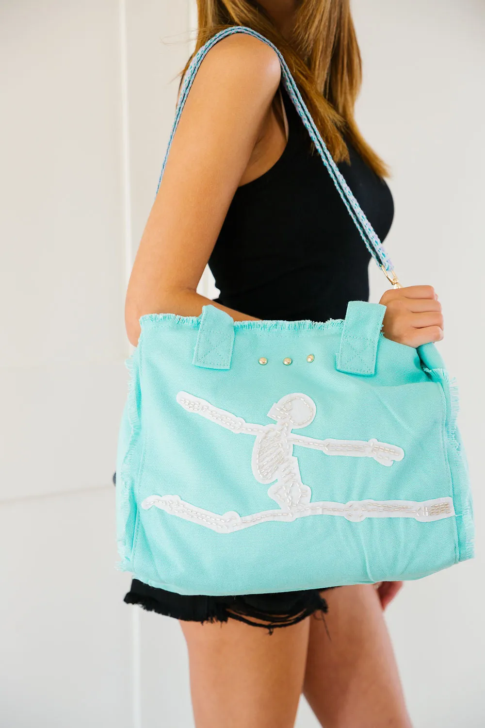 DANCING SKELETON TOTE BAGS