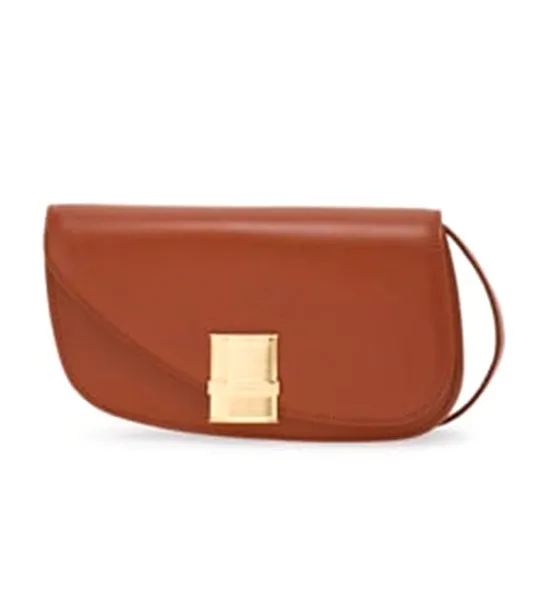 Fiamma Shoulder Bag Palmellato Calfskin Cognac