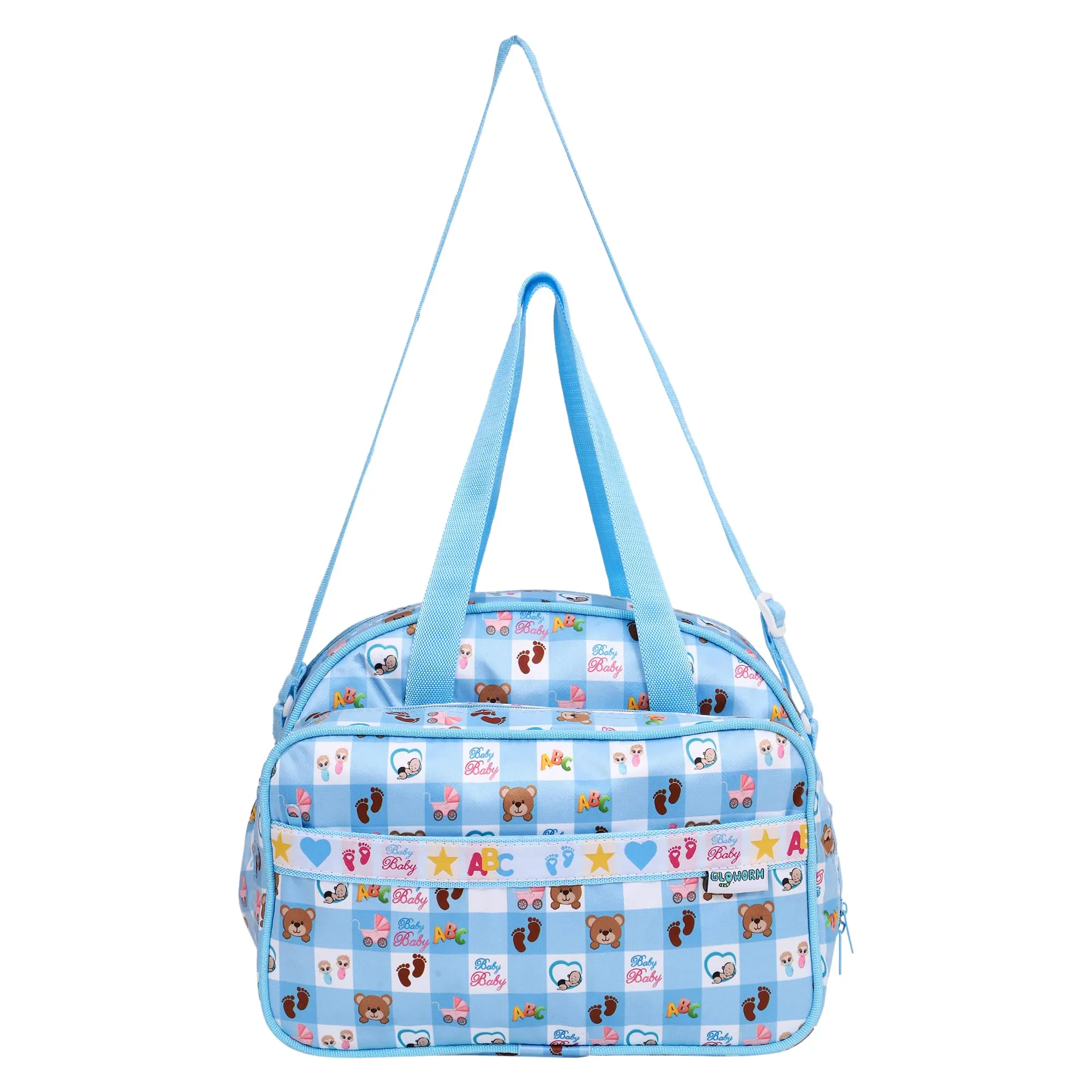 Gloworm Maternity Diaper Bag Nursery Print (Sky Blue)