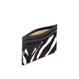 Grace Zebra Print Leather Card Case