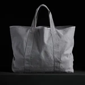 Large Canvas Tote - Silver