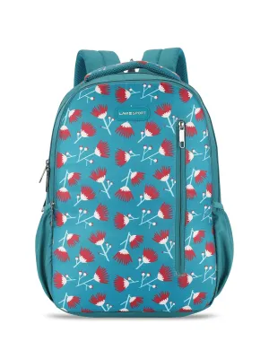 Lavie Sport Tinybloom 26L Floral Printed School Backpack for Girls Teal