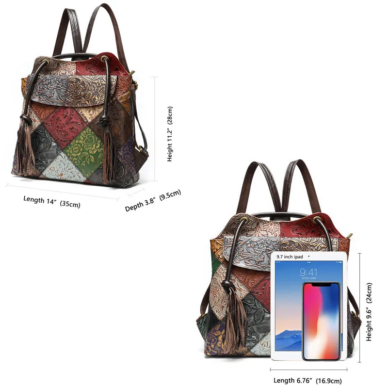 Luxury Bohemian Exotic Texture Applique Mini Daypack