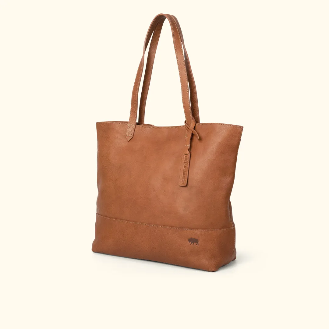 Madison Leather Tote Bag | Saddle Tan