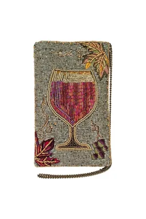 Mary Frances Wine Time Crossbody Phone Bag CPGP S001-775  | Wine | Clearance Final Sale