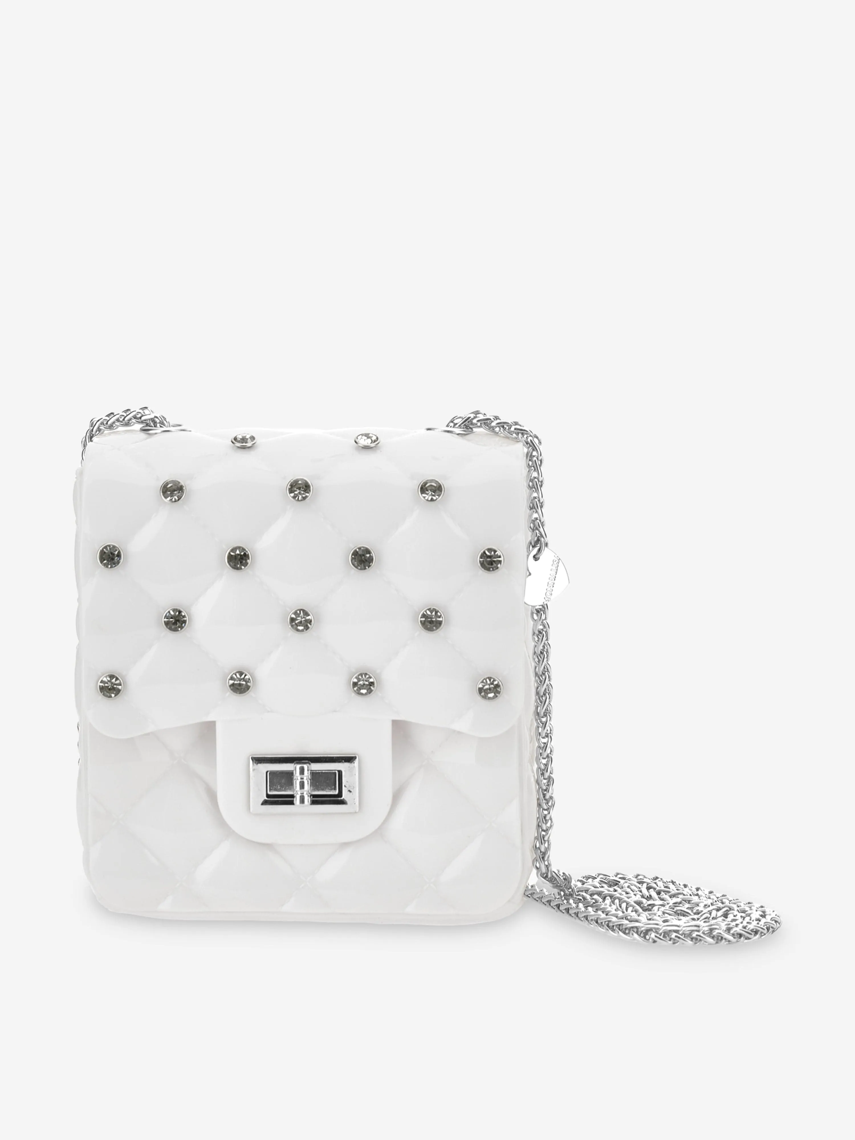 Monnalisa Girls PVC Crossbody Bag in White (21cm)