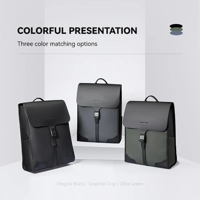 MUKE I: School Style Classic Business Work Black Oxford Backpack