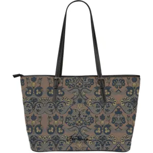 Not Quite Paisley On Light Brown Large Tote Bag