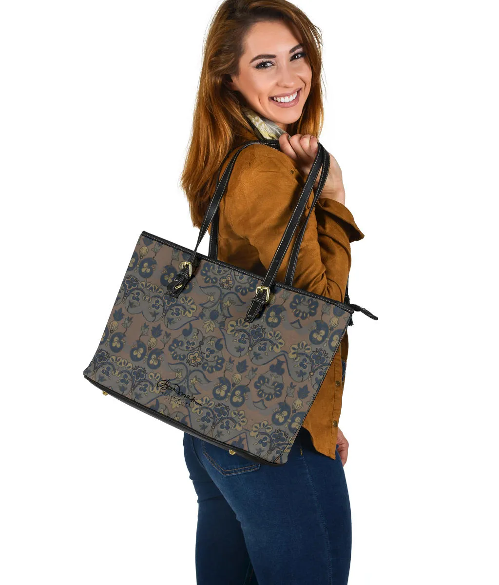 Not Quite Paisley On Light Brown Large Tote Bag