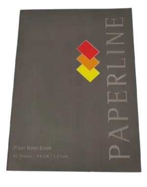 Paperline Soft Cover Plain Notebook 80 Sheets A4 Size