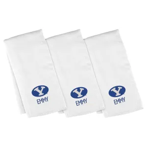 Personalized Brigham Young Cougars 3-Pack Burp Cloths