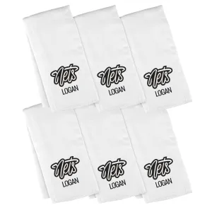 Personalized Brooklyn Nets Script Nets 6-Pack Burp Cloths