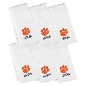 Personalized Clemson Tigers 6-Pack Burp Cloths