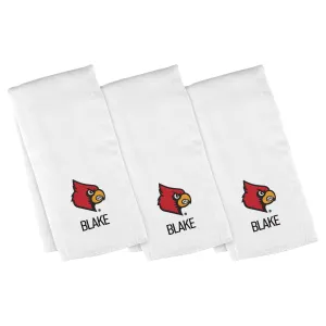 Personalized Louisville Cardinals 3-Pack Burp Cloths