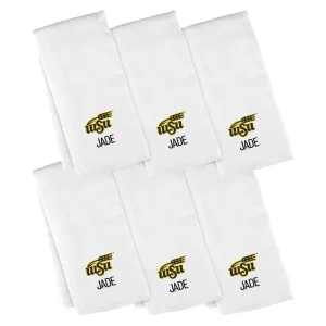 Personalized Wichita State Shockers Wheat 6-Pack Burp Cloths