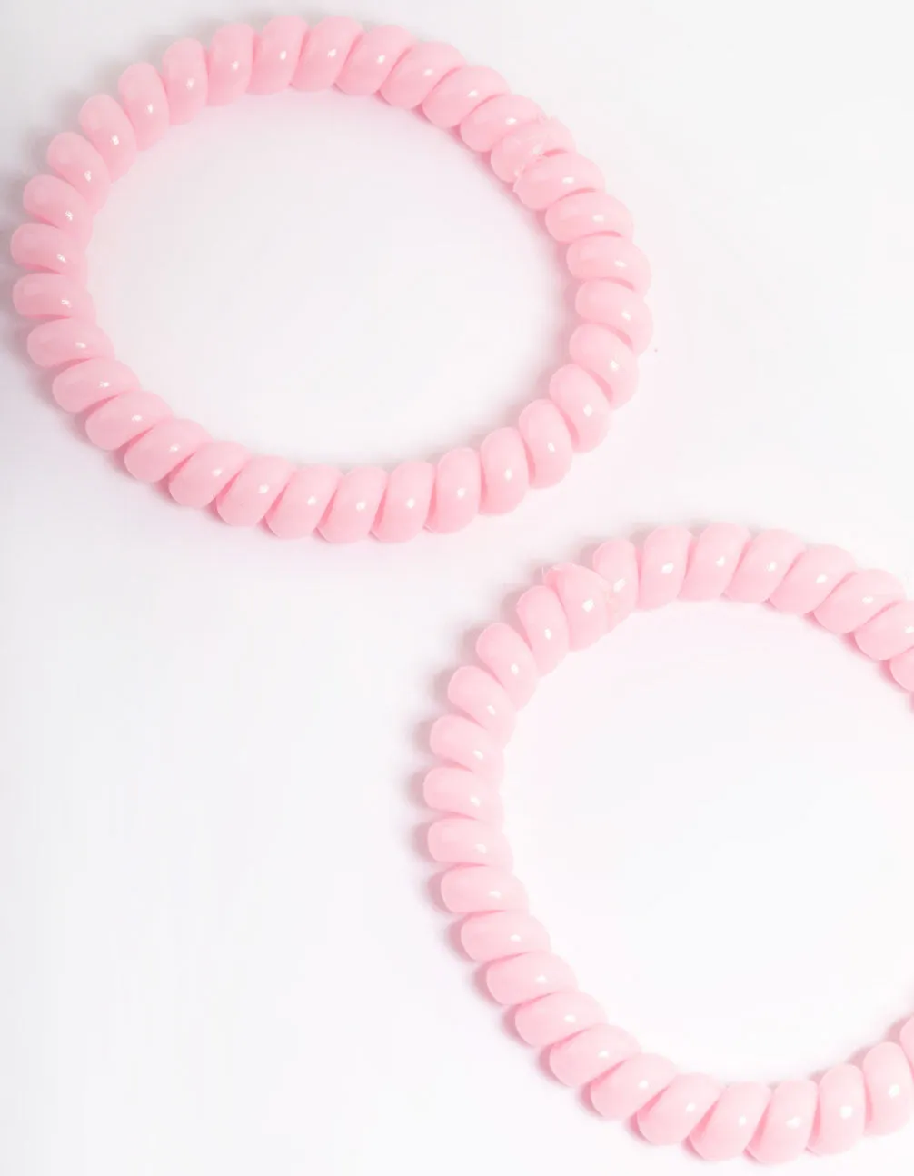 Pink Plastic Narrow Hair Spiral Pack