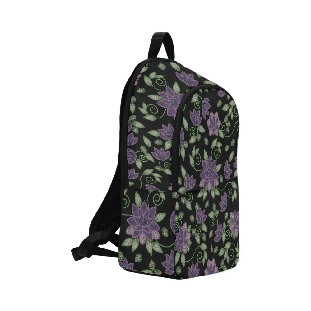 Purple Beaded Rose Backpack for Adult