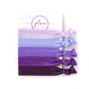 Purple Ombre Hair Ties - Set of 5