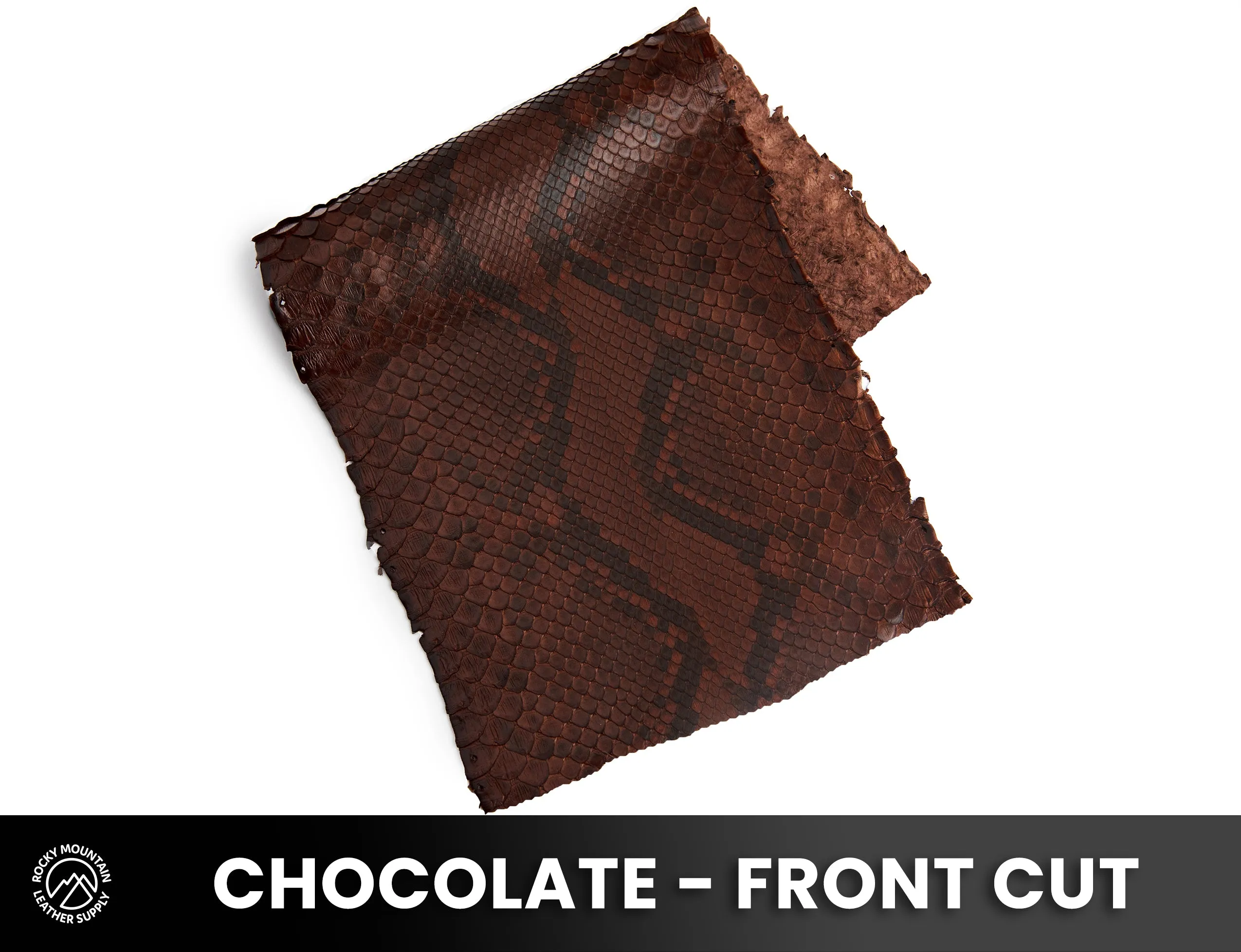 Python Snake - Matte Chocolate - Exotic Leather (PANELS)