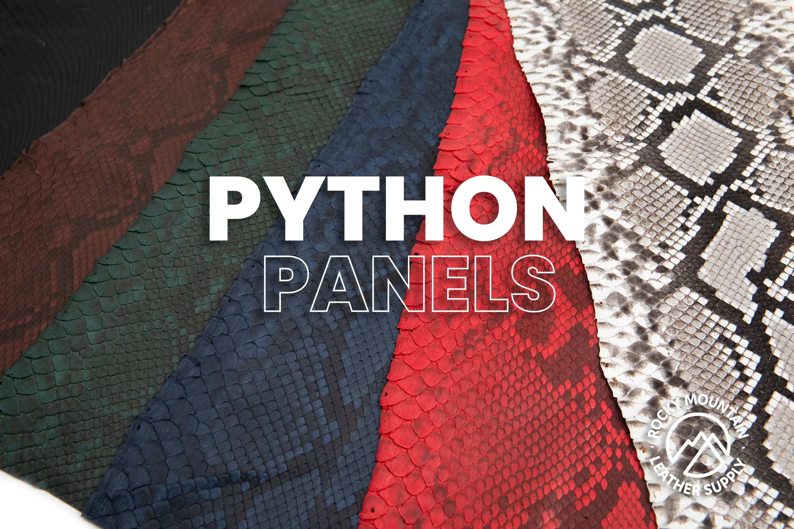 Python Snake - Matte Chocolate - Exotic Leather (PANELS)