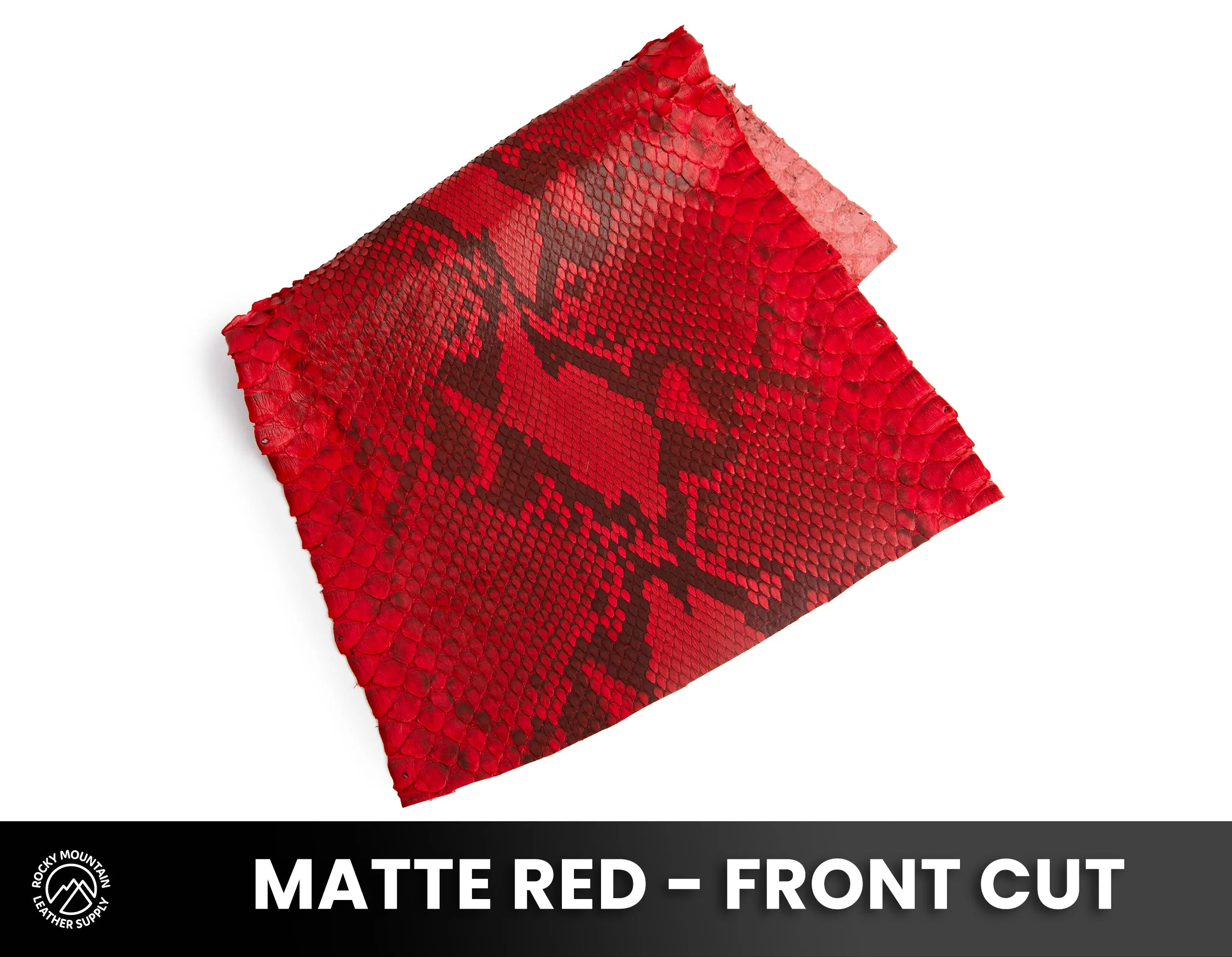 Python Snake - Matte Red - Exotic Leather (PANELS)