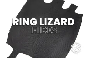 Ring Lizard - Matte Black - Front Cut - Exotic Leather (HIDES)