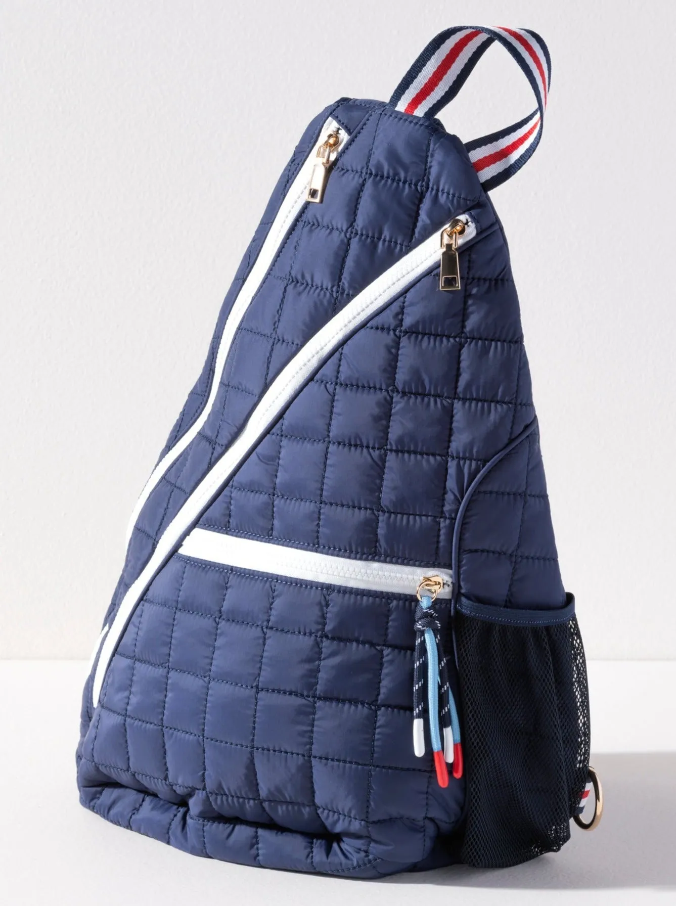 Shiraleah Ezra Quilted Nylon Sling Bag, Navy