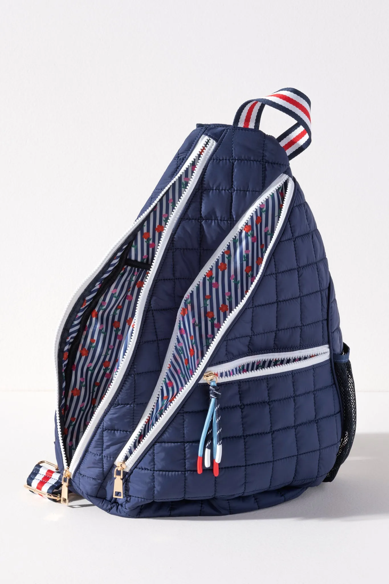 Shiraleah Ezra Quilted Nylon Sling Bag, Navy