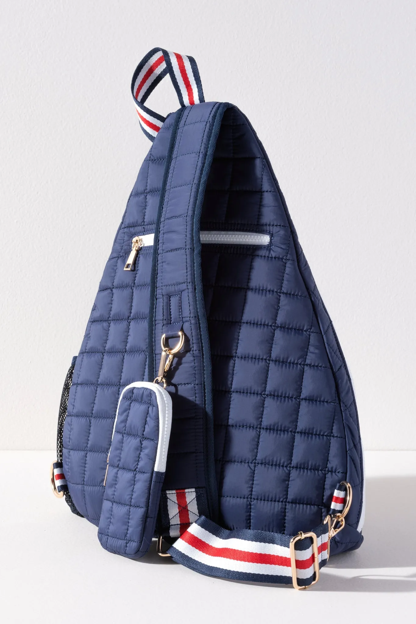 Shiraleah Ezra Quilted Nylon Sling Bag, Navy