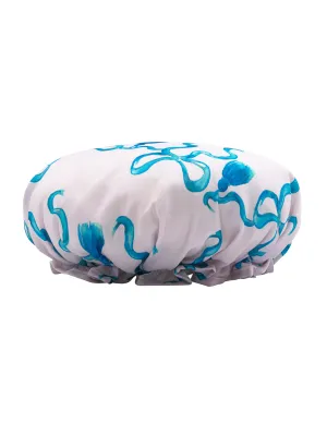 Shower Cap Blue Ribbons