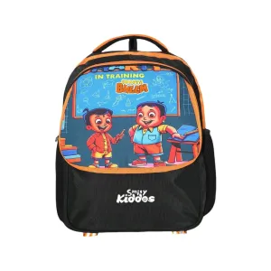 Smily Kiddos - Licensed Chhota Bheem Preschool Backpack III -Black & Orange