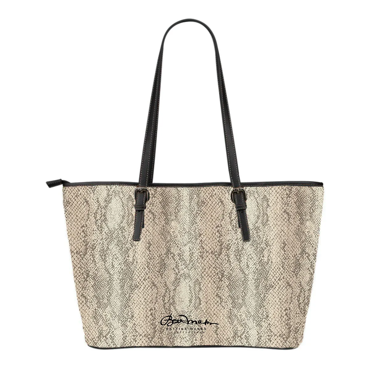 Snake Print Small Tote Bag