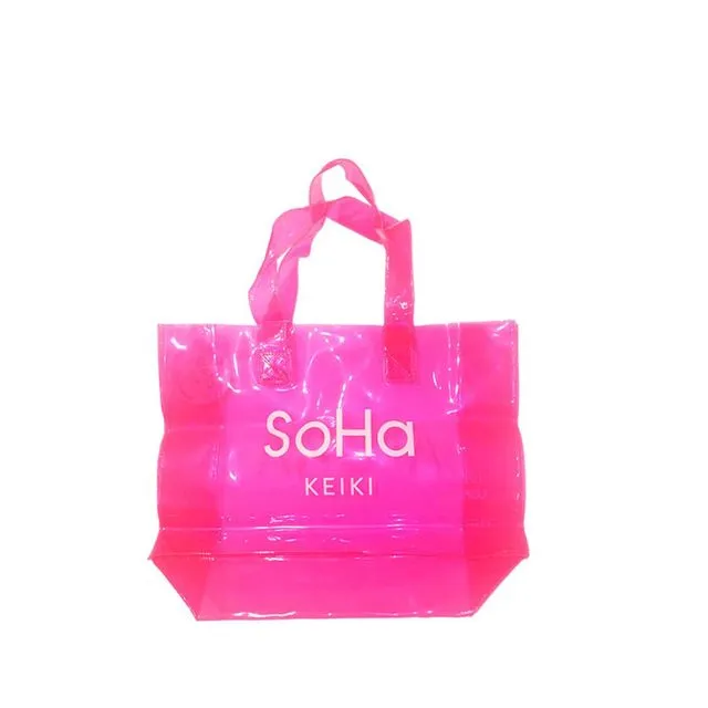 SoHa Keiki Clear Tote Small, Hot Pink