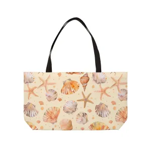 Tote Bag with Seashell and Starfish (24" x 13" x 2")