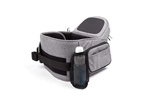 Tushbaby - Safety-Certified Hip Seat Baby Carrier - Mom’s Choice Award Winner, Seen on Shark Tank, Ergonomic Carrier & Extenders for Newborns & Toddlers (Carrier, Grey)