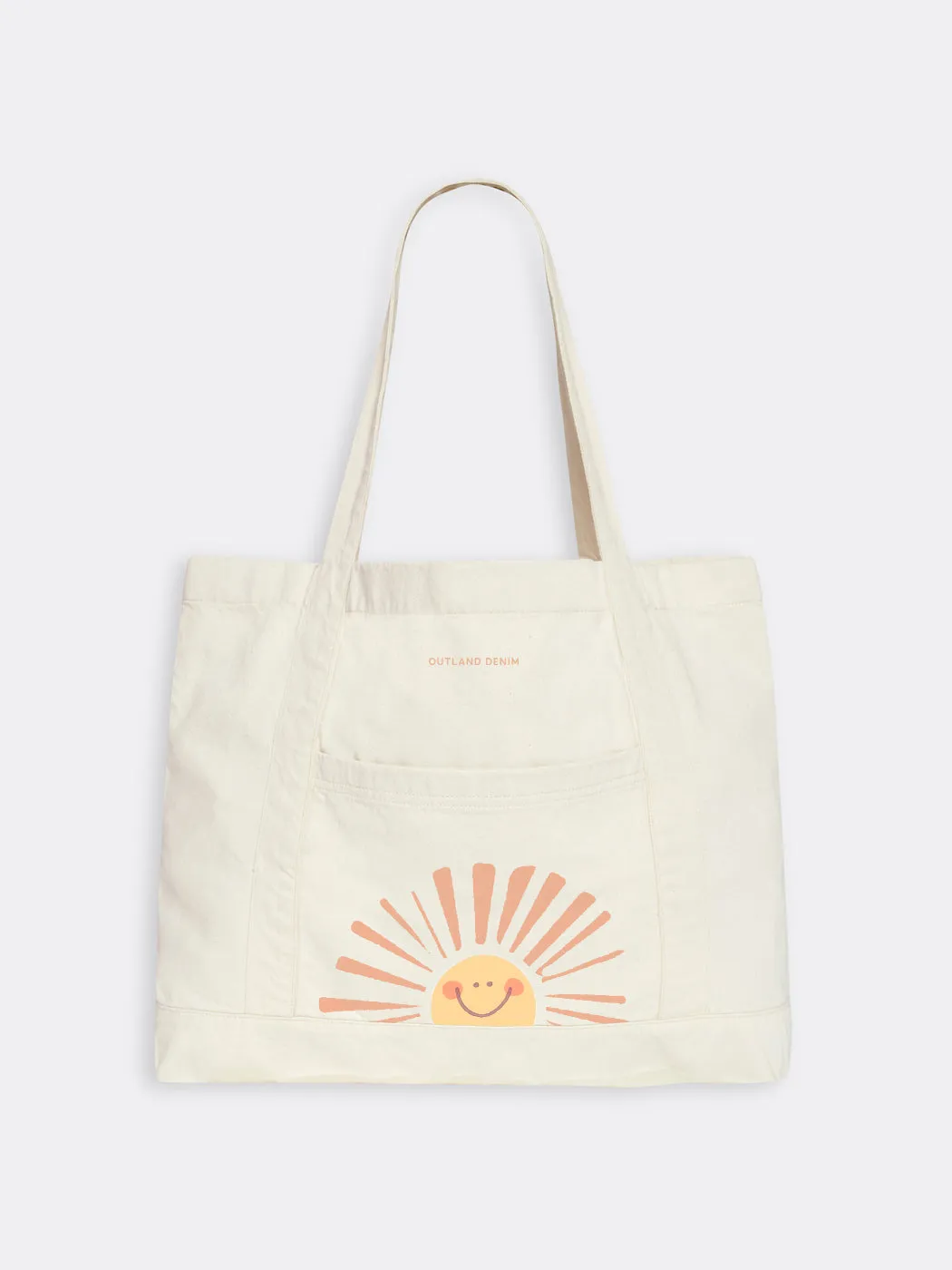 Wide Tote Bag - Ecru