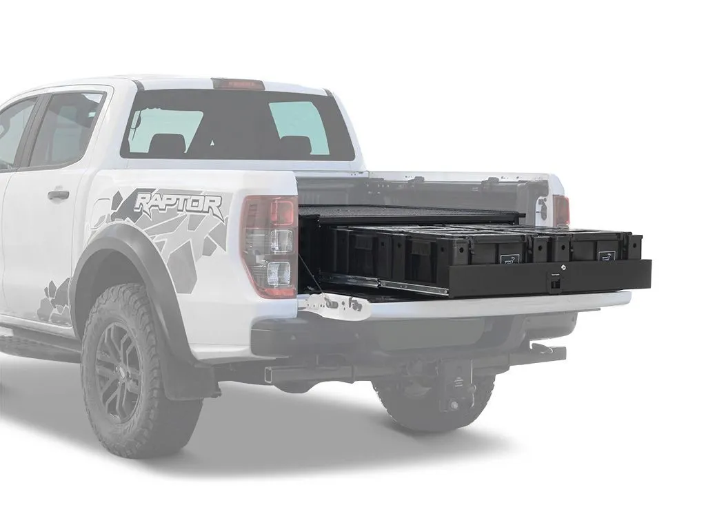 Wolf Pack Drawer Kit - Ford Ranger Wildtrak / Raptor w/ Drop-in Bed Liner 2014-2022