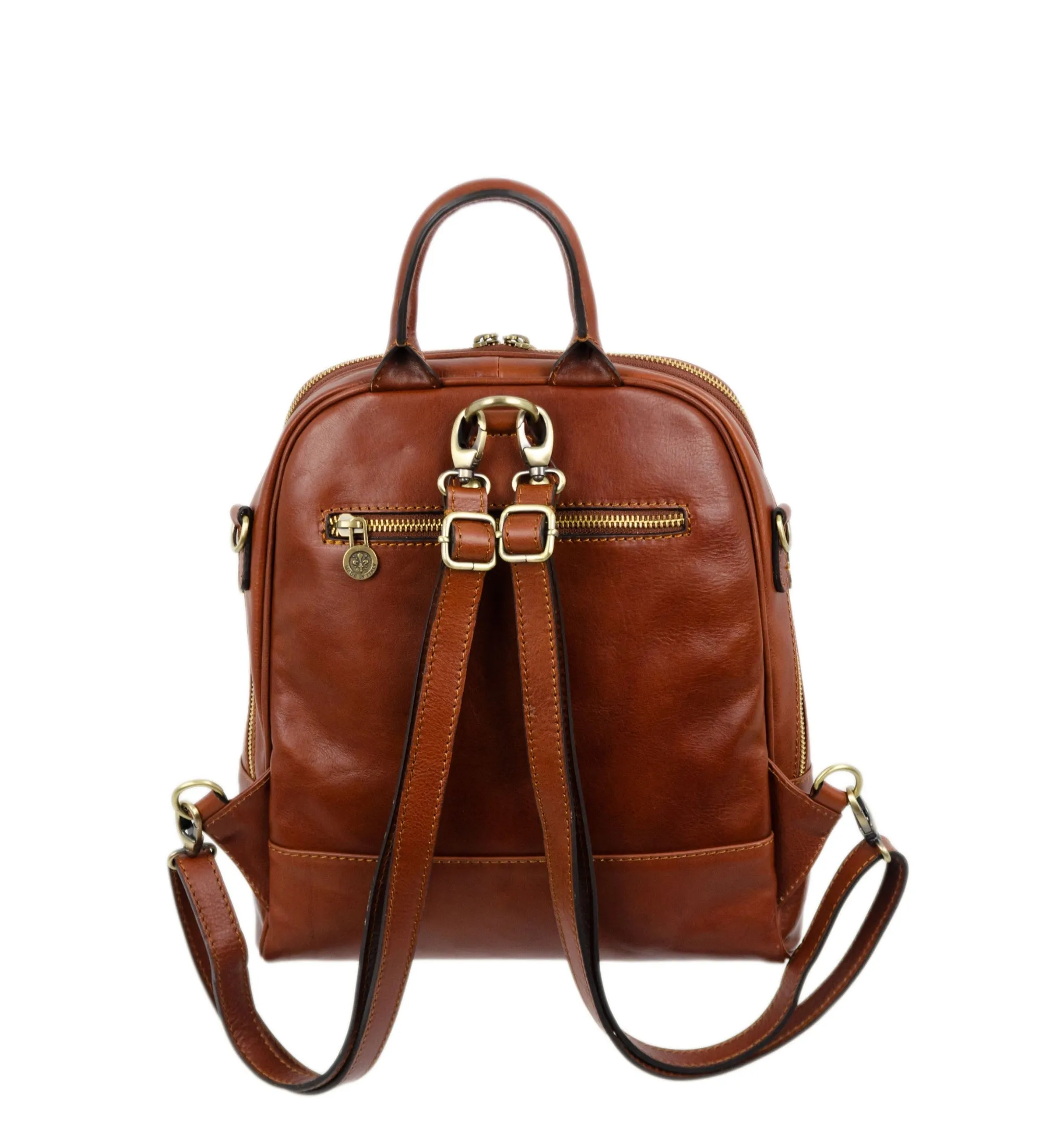 Womens Leather Backpack Convertible Bag - Regeneration