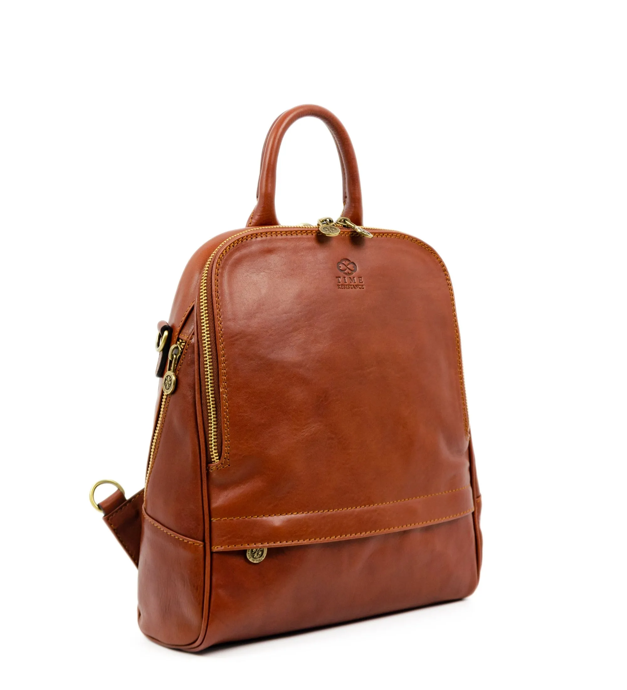 Womens Leather Backpack Convertible Bag - Regeneration