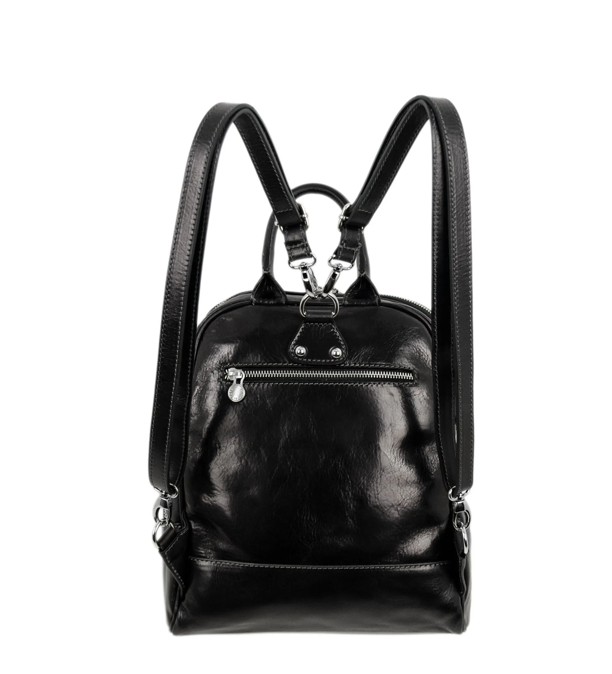 Womens Leather Backpack Convertible Bag - Regeneration