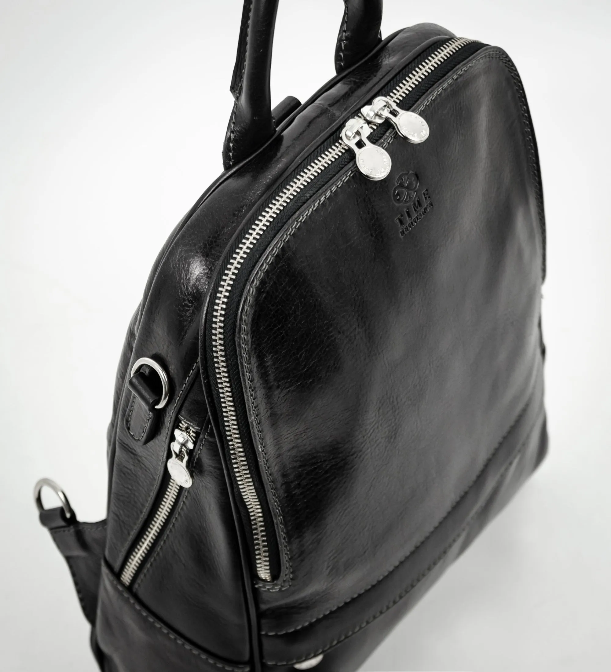 Womens Leather Backpack Convertible Bag - Regeneration