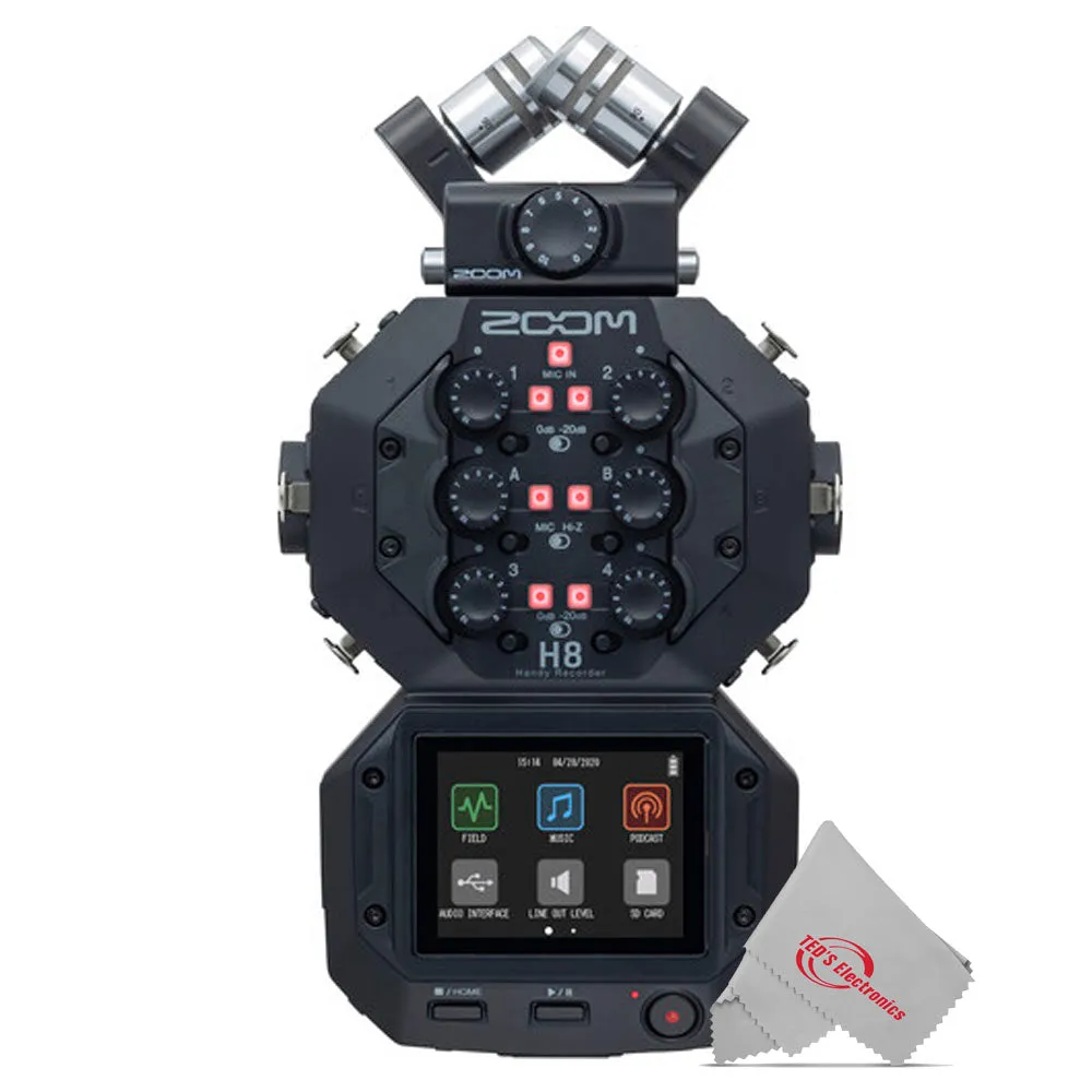 Zoom H8 8-Input / 12-Track Digital Audio Recorder   Zoom Foam Windscreen Kit